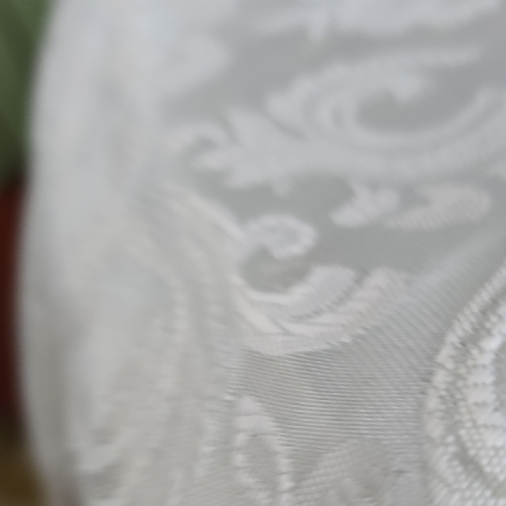 Elegant White Patterned Fabric